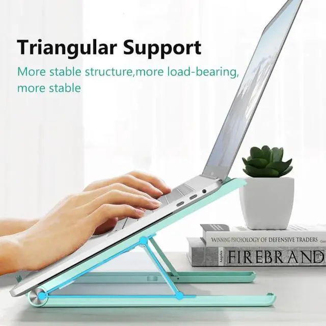 Alt view image 3 of 6 - Portable Laptop Stand Adjustable Foldable Support iPad Notebook Stand For Macbook Pro Computer Laptop Holder Cooling Base Riser