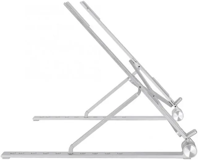 Alt view image 5 of 6 - Aluminum Alloy Portable Laptop Stand Adjustable Notebook Cooling Stand Riser Foldable Laptop Bracket Support Holder