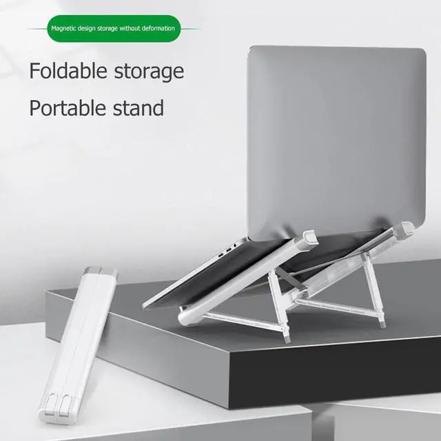 Alt view image 2 of 6 - Portable Laptop Stand Foldable Laptop Riser Bracket Tablet Book Notebook PC Desk Cooling Support Lapdesk Computer Bracket Riser