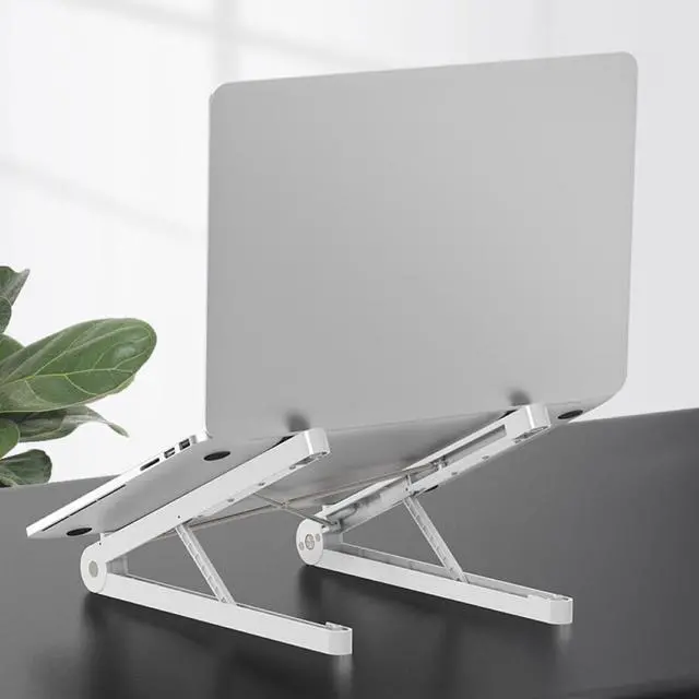 Alt view image 2 of 6 - Adjustable Foldable Anti slip Laptop Stand Tablet Support Holder for Macbook Foldable laptop stand