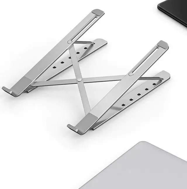 Alt view image 5 of 6 - Foldable Adjustable Laptop Stand Portable Metal Laptop Cooling Support Desktop Notebook Holder Bracket for 4 to 10 inch Notebook