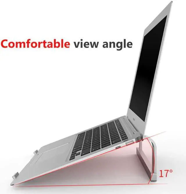 Alt view image 2 of 5 - 11-17 inch Aluminum Alloy Laptop Stand Holder For Macbook Air Pro Computer Cooling Bracket Support Base Portable Notebook Stand