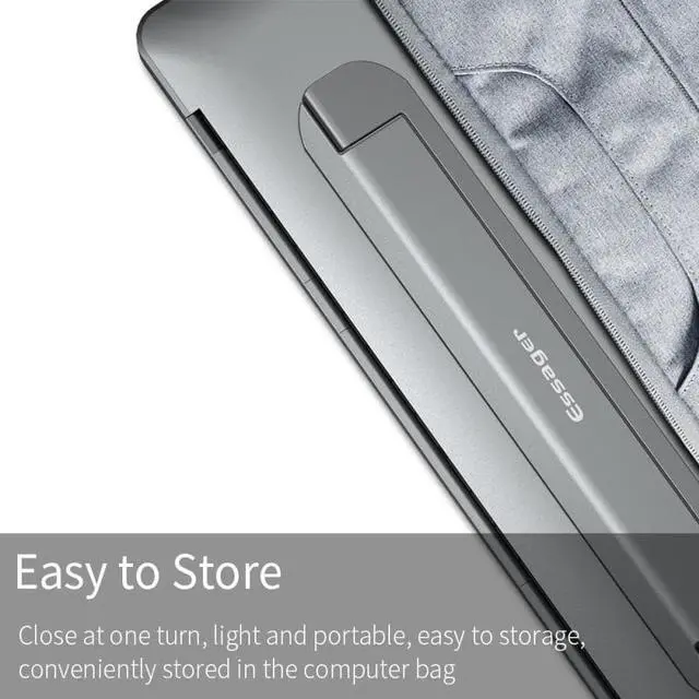 Alt view image 6 of 6 - Essager Foldable Laptop Stand Holder For Macbook Pro Air Notebook Portable Aluminum Desk Laptop Stand Table Base Bracket Folding