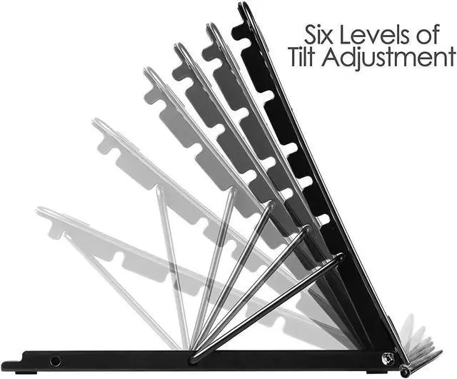 Alt view image 2 of 5 - Mesh Ventilated Adjustable Laptop Stand for Laptop/Notebook /Tablet and more (Black)