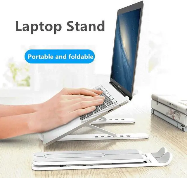 Alt view image 2 of 6 - Portable Adjustable ABS aluminum alloy Laptop Stand Foldable Support Notebook Stand For Macbook Lapdesk Computer Laptop Holder