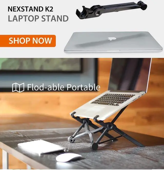 Alt view image 2 of 6 - NEXSTAND K2 laptop stand folding portable adjustable laptop lapdesk office lapdesk.ergonomic notebook stand r20