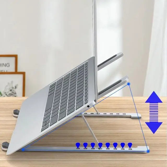Alt view image 5 of 6 - Folding Adjustable Laptop Stand Holder Universal Non Slip Laptop Stand Rack Aluminum Alloy Cooling Barcket for MacBook Notebook