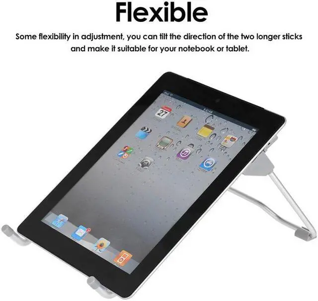 Alt view image 5 of 6 - Folding Portable Laptop Stand Viewing Angle Height Adjustable Quality Aluminum Alloy Bracket Support 10-17inch Notebook for ASUS