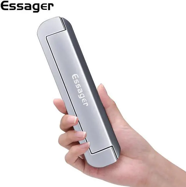 Main image of Essager Foldable Laptop Stand Holder For Macbook Pro Air Notebook Portable Aluminum Desk Table Base Bracket Folding Laptop Stand