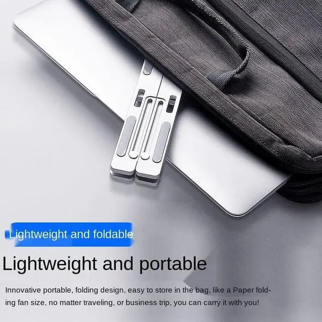 Alt view image 3 of 6 - Laptop Stand Foldable Support Base Notebook Stand Material Holder Lapdesk Computer Holder PC Stand Cooling Bracket Riser Fashion