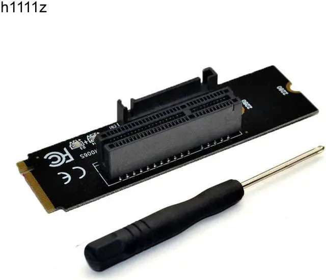 Main image of NGFF M.2 to PCI-E 4X Riser Card M2 M Key to PCIe X4 Adapter with LED Indicator SATA Power Riser for Bitcoin Miner Mining