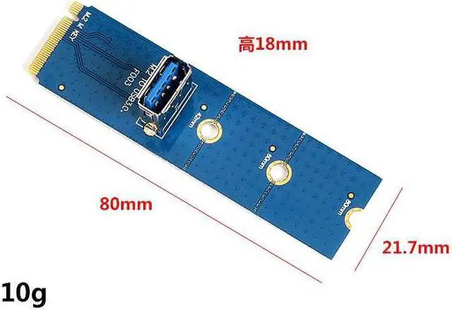 Alt view image 4 of 4 - NGFF M.2 to USB 3.0 Transfer Card Mining Pcie Riser Card 2280/2260/2242 Breakable