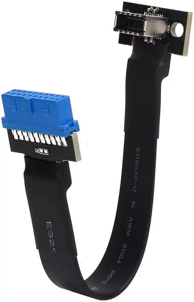 Alt view image 4 of 5 - Misskit  FPV USB 3.0 USB-E To Int.19 Pin TYPE-E 20Pin Header FPC Flat Extension Adapter Ribbon Cable EMI shielding(27.55")