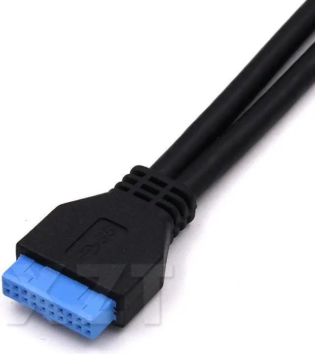 Alt view image 2 of 4 - Misskit 2 Ports USB 3.0 Female to Motherboard 20pin Header Male Connector Cable Mainboard Adapter for PC Computer Case