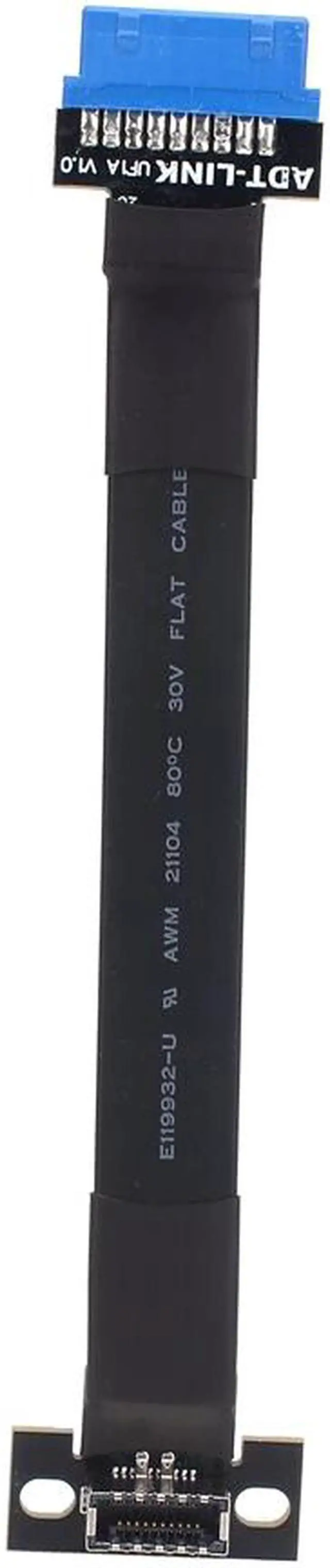 Alt view image 2 of 5 - Misskit  FPV USB 3.0 USB-E To Int.19 Pin TYPE-E 20Pin Header FPC Flat Extension Adapter Ribbon Cable EMI shielding(27.55")