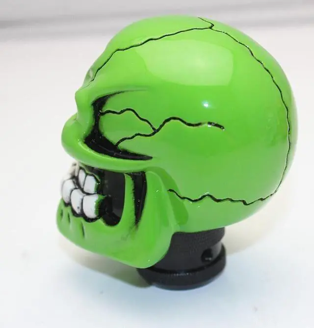 Alt view image 2 of 2 - Universal Manual Gear Shift Knob Shifter Lever Wicked Carved Skull pomo marchas