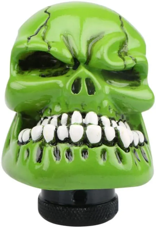 Main image of Universal Manual Gear Shift Knob Shifter Lever Wicked Carved Skull pomo marchas