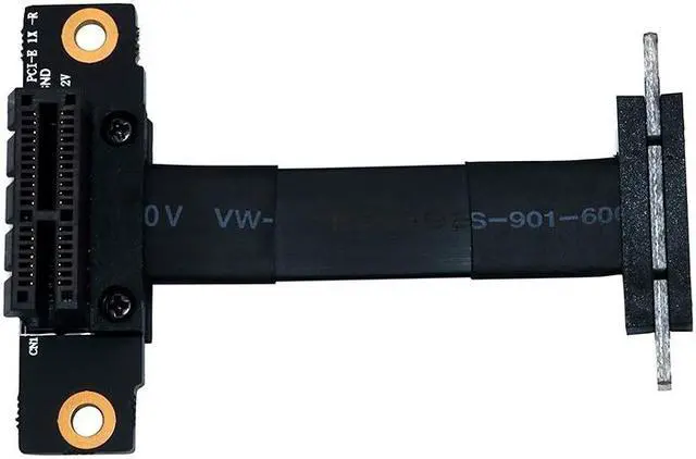 Alt view image 2 of 6 - Misskit PCIE X1 Riser Cable Dual 90 Degree Right Angle PCIe 3.0 x1 to x1 Extension Cable 8Gbps PCI Express 1x Riser Card Ribbon Extender(11.81")
