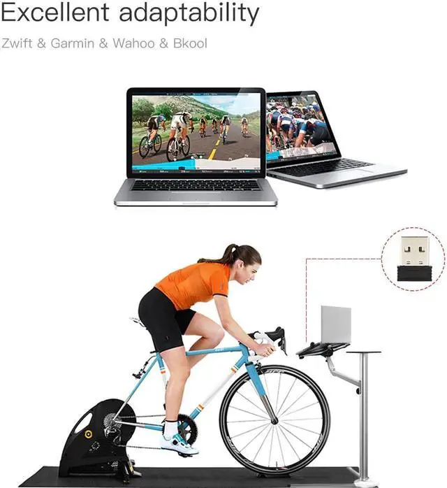 Alt view image 3 of 3 - USB ANT+ Stick Dongle ANT Transmitter Receiver for Garmin Bicycle Computer Cycling Bluetooth Speed Cadence Sensor With 3M/9.84ft USB Extension Cable
