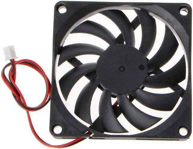 Alt view image 6 of 6 - 24V 2 Pin Cooling Fan 80x80x10mm PC Computer CPU System Heatsink Brushless Cooling Fan 8010