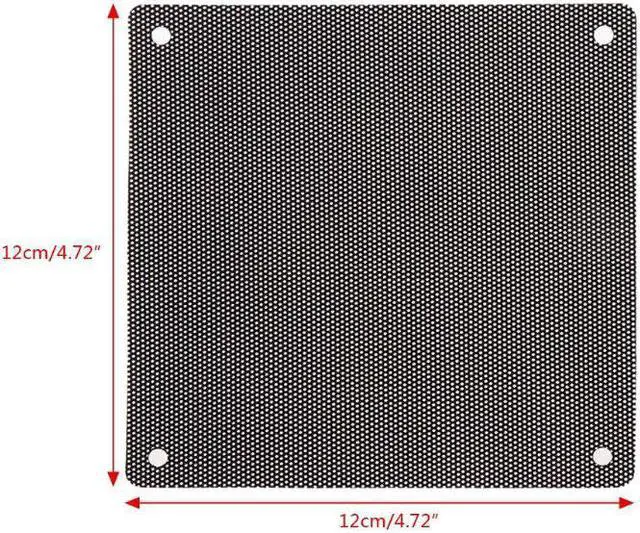 Alt view image 6 of 6 - 5Pcs/set 120mm Cuttable Black PVC PC Fan Dust Filter Computer Case Cooler Dustproof Mesh Cover PC Cooling Accessories C26