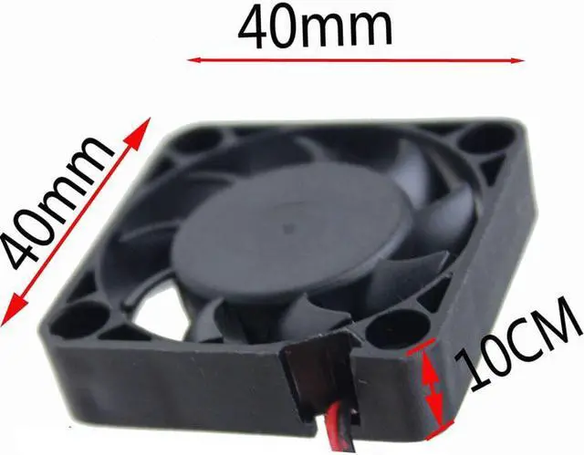 Alt view image 3 of 5 - 2Pcs 12V 3000RPM 80mm Case Fan made by heart known Mini Cooling Computer Fan Small 40mm x 10mm DC Brushless 2 pin#T2