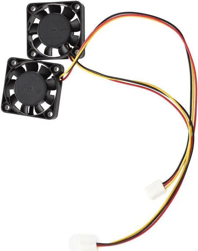 Alt view image 2 of 4 - 2 Pcs 3 Pin 40mm Square PC Computer Cooling Fan DC 12V Black