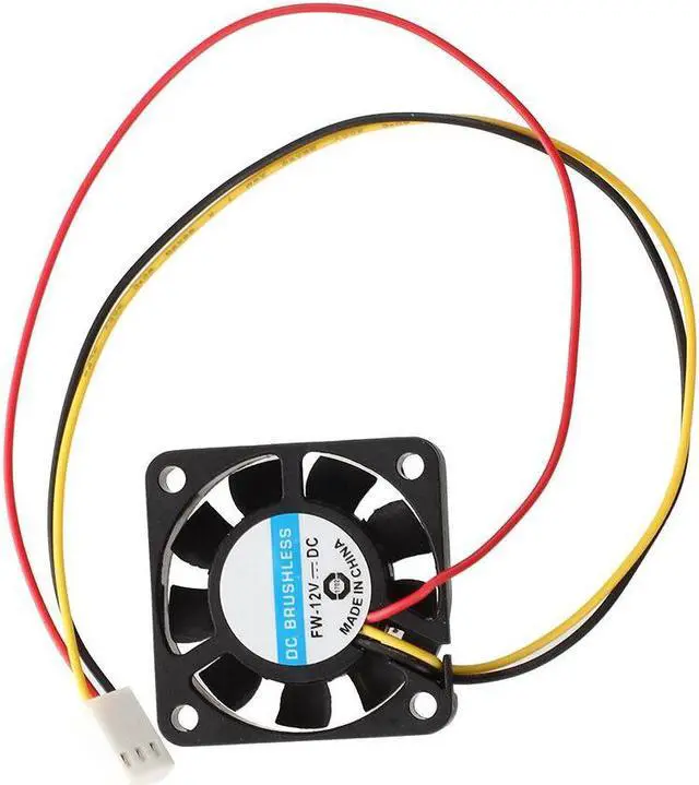 Alt view image 3 of 4 - 2 Pcs 3 Pin 40mm Square PC Computer Cooling Fan DC 12V Black