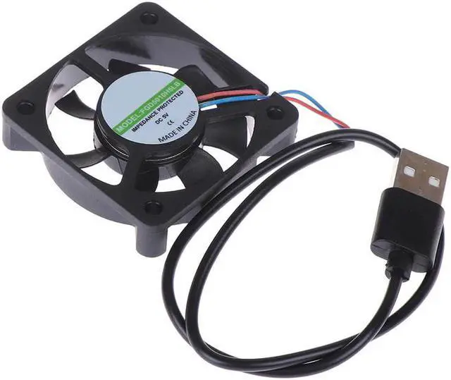 Alt view image 2 of 4 - 1pc 5V USB Connector PC Fan Cooler Heatsink Exhaust CPU Cooling Fan Replacement with 45cm Cable 50x50x10MM