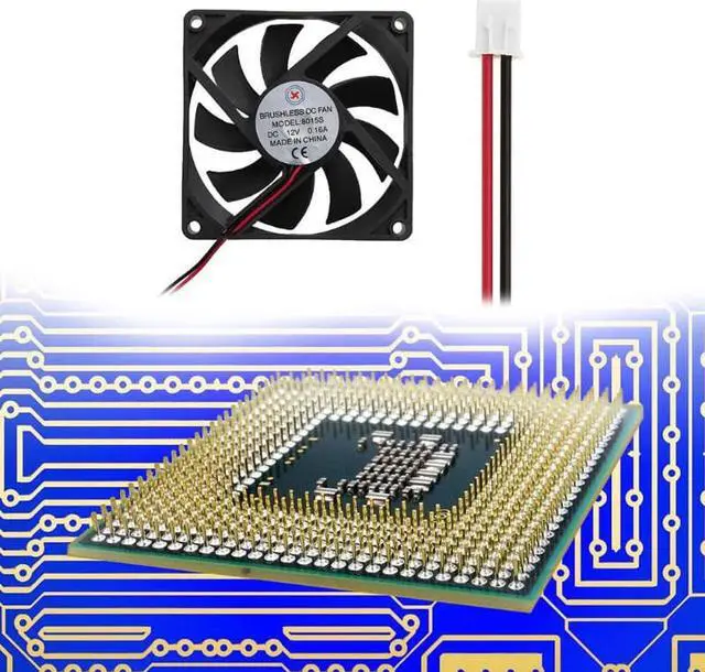 Alt view image 5 of 6 - Low Noise Brushless Cooling Fan Computer Cooler System PC Accessories 60*60*25/80*80*15/92*92*25mm