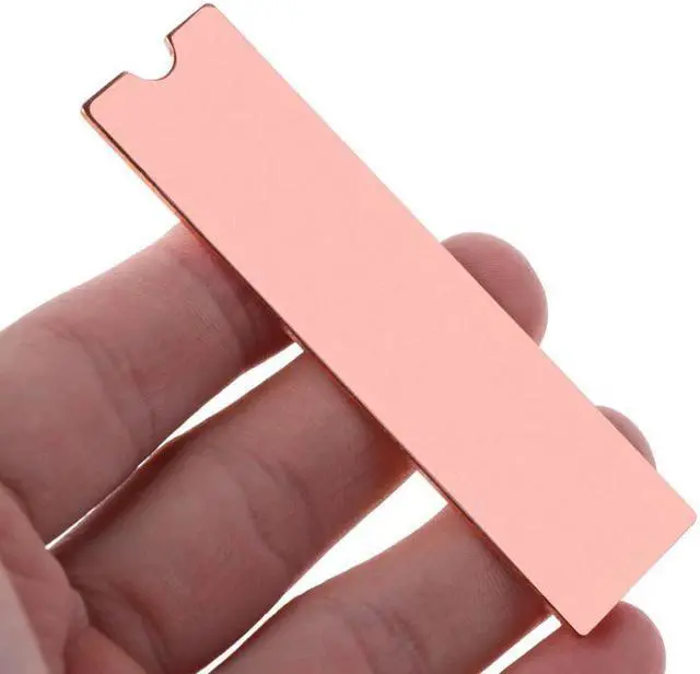 Alt view image 4 of 5 - Cooling Copper Sheet M.2 Heatsink NVME Heat Sink NGFF M.2 2280 Thermal Pad Conductivity Silicone Wafer Cooling Fan Cooler