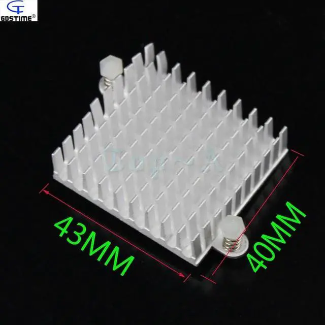 Alt view image 2 of 6 - 1 Piece 43mm x 40mm x 11mm Aluminum Heatsink Cooling Fan for LED Power Memory Chip IC Heat Sink 43x40x11mm