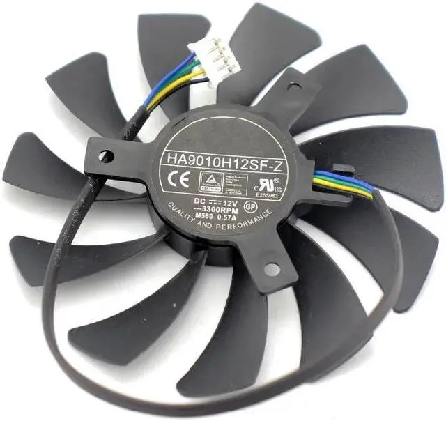 Alt view image 3 of 4 - for MSI RX560 GTX1050 GTX1060 AERO ITX Video Graphics card cooling fan HA9010H12SF Z DC12V 0.57A 3300RPM M560