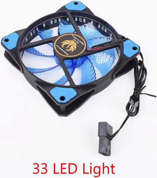 Alt view image 5 of 6 - Ultra Silent 33 LEDs Cooling Fan 120mm PC Computer Case Fan Heatsink Cooler 16dB with Anti Vibration Rubber FAN High Quality