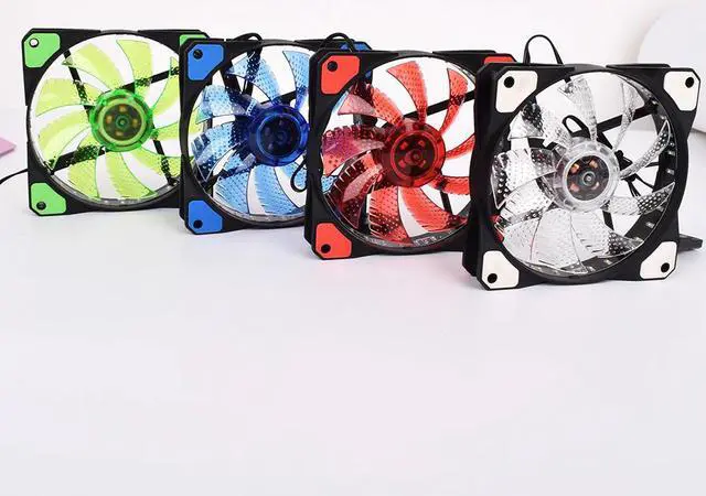 Alt view image 6 of 6 - Ultra Silent 33 LEDs Cooling Fan 120mm PC Computer Case Fan Heatsink Cooler 16dB with Anti Vibration Rubber FAN High Quality