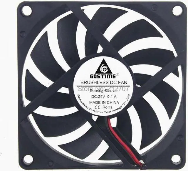 Main image of DC 24V 2Pin 8CM 80MM 8010 80x80x10mm Computer Case Cooling Fan