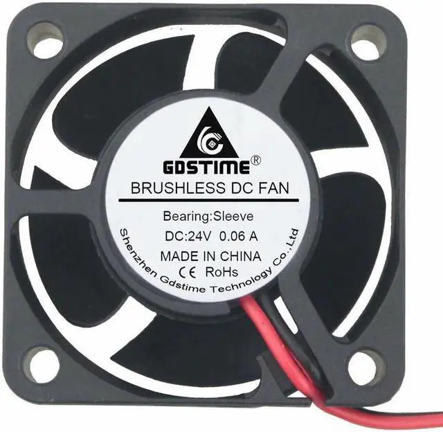 Alt view image 4 of 6 - 1 Piece 40x40x20mm DC 24V 4cm Mini Brushless Cooling Fan 40mm x 20mm 2Pin 4020 PC Case Motor Cooler 24 Volt