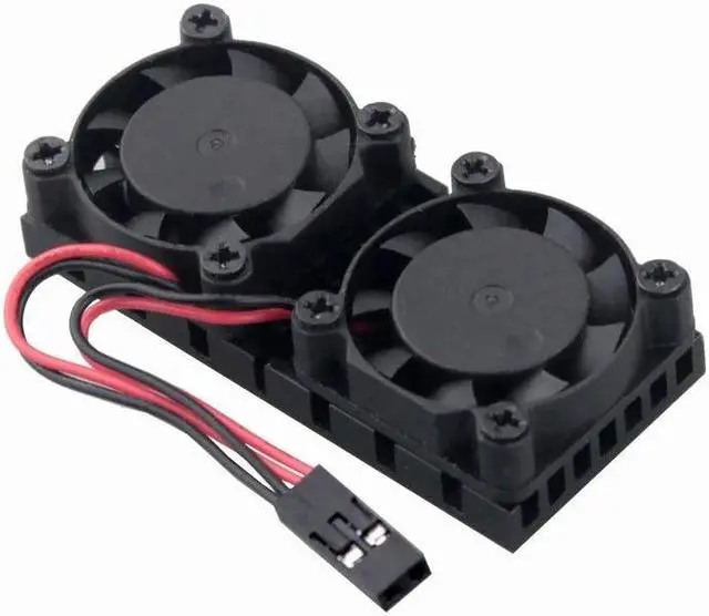 Alt view image 5 of 6 - 1 Piece Heat Sink Dual Cooler Ultimate Cooling Fan with Copper Heatsink For Raspberry Pi 3 Pi 2 Model B B+ NESPi