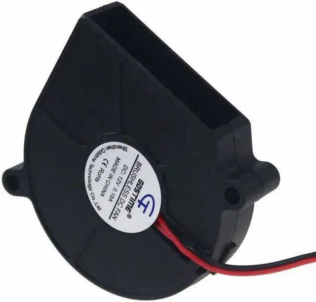 Alt view image 4 of 6 - 1pcs 60mm 60x15mm 6015 12V Machine Case Brushless Turbo DC Exhaust Blower Cooling Fan