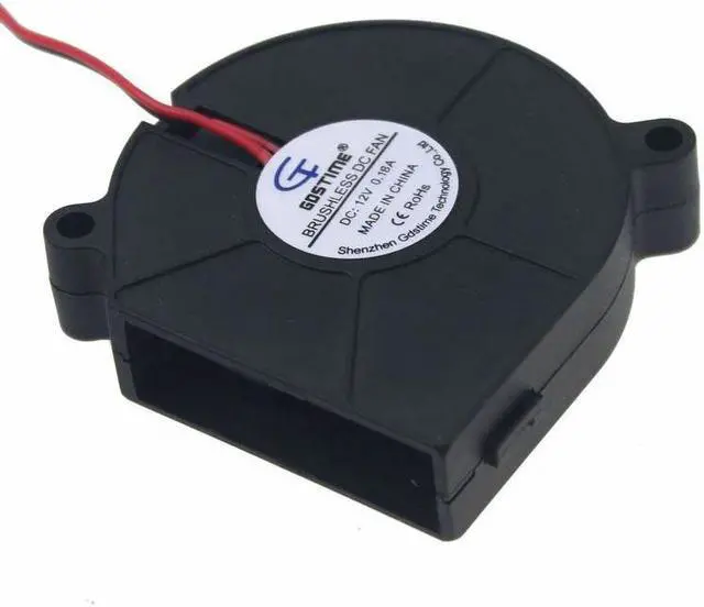 Alt view image 5 of 6 - 1pcs 60mm 60x15mm 6015 12V Machine Case Brushless Turbo DC Exhaust Blower Cooling Fan