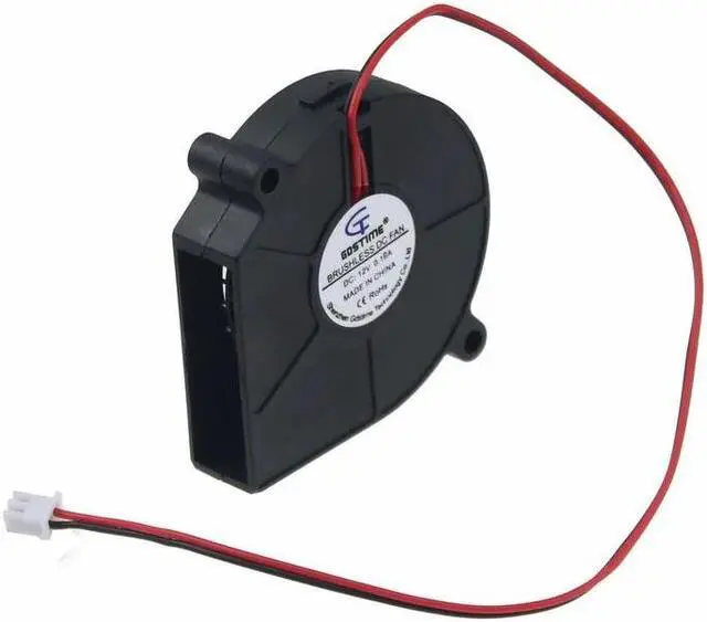 Alt view image 3 of 6 - 1pcs 60mm 60x15mm 6015 12V Machine Case Brushless Turbo DC Exhaust Blower Cooling Fan