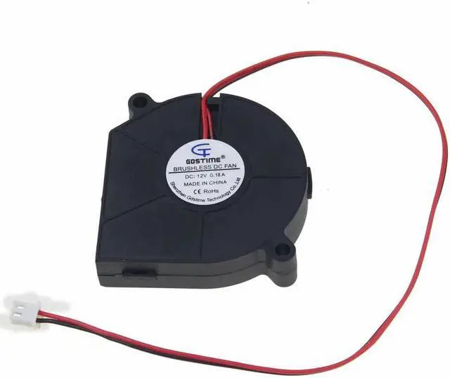 Alt view image 2 of 6 - 1pcs 60mm 60x15mm 6015 12V Machine Case Brushless Turbo DC Exhaust Blower Cooling Fan