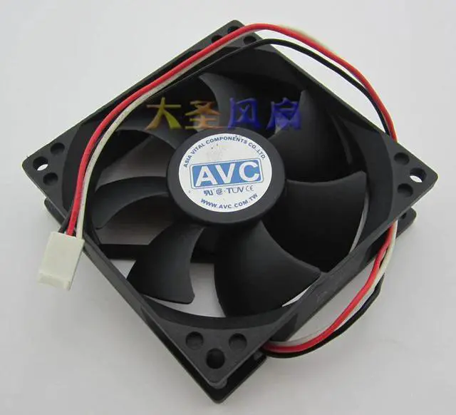 Alt view image 2 of 3 - For AVC C8025R12HB 8025 80mm DC 12V 0.25A chassis cooling fan motherboard 3P plug