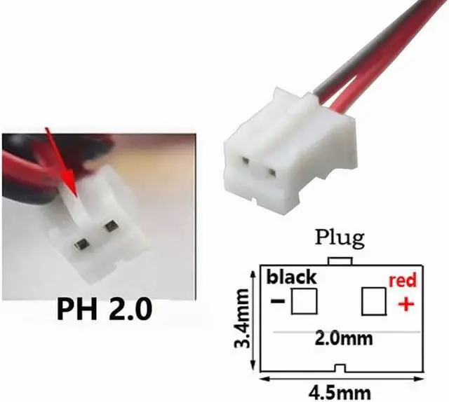 Alt view image 4 of 6 - 2 pcs 2.0 2Pin 30mm x 10mm DC 12v Ball Bearing 30x30x10mm Brushless Cooling Fan Mini Cooler High Speed