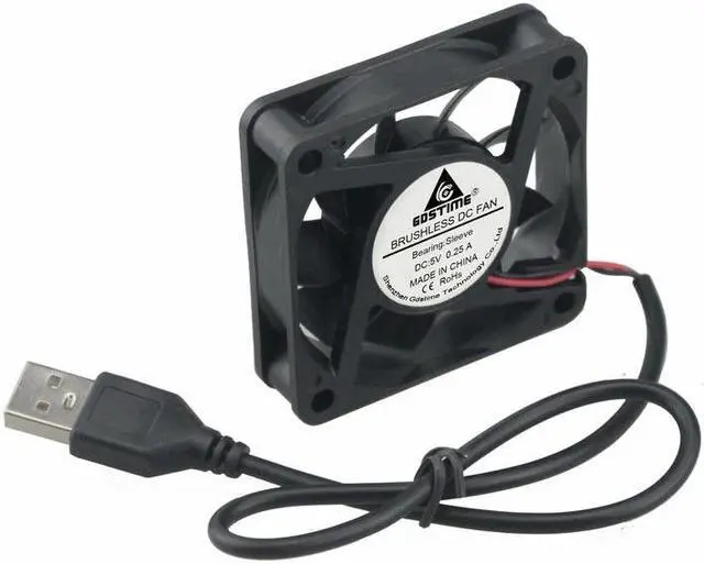Alt view image 2 of 6 - 1 Piece DC 5V USB 6cm 60x60x15mm Brushless Computer PC Case USB Connector Cooling Cooler Fan 60mm x 15mm 6015