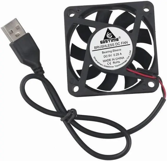 Alt view image 5 of 6 - 1 Piece DC 5V USB 6cm 60x60x15mm Brushless Computer PC Case USB Connector Cooling Cooler Fan 60mm x 15mm 6015