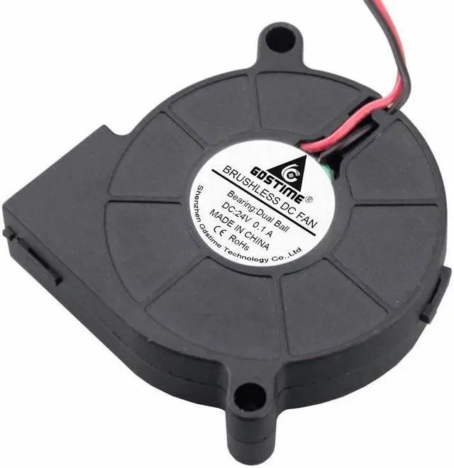 Alt view image 5 of 6 - 1 PCS 24V 3D Printer 50x50x15mm DC Cooling Blower Fan 50mm x 15mm Dual Ball Bearing 1Meter Wire Brushless Radiator 5015