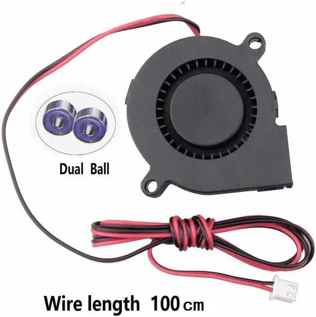 Alt view image 4 of 6 - 1 PCS 24V 3D Printer 50x50x15mm DC Cooling Blower Fan 50mm x 15mm Dual Ball Bearing 1Meter Wire Brushless Radiator 5015