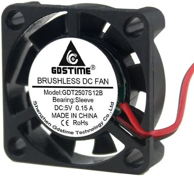 Alt view image 2 of 6 - 2 pcs 5V 2507 25mm Mini PH2.0 Brushless DC Cooling Fan 25x25x7mm 2.5cm Computer CPU 3D printer Cooler