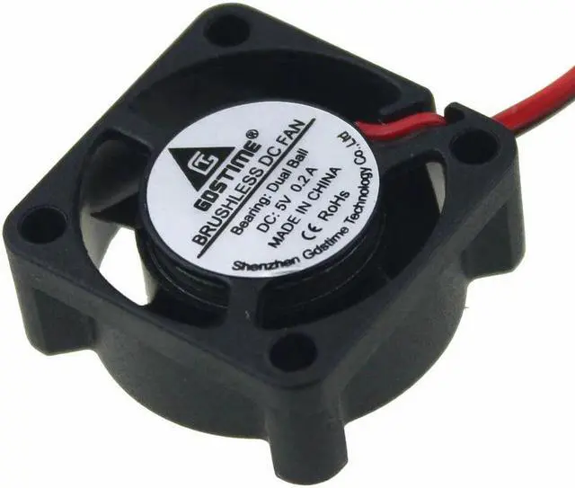 Alt view image 4 of 6 - 1 pcs Ball Bearing Mini Fan 25mm x 10mm DC Fan 5V 25x25mm Laoptop Cooling Radiator Cooler 2 Pin Connector 2.0 2510